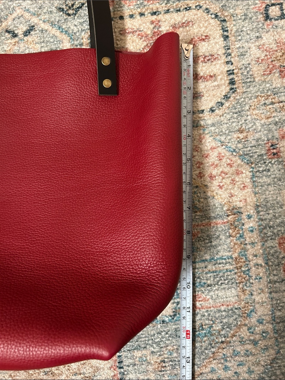 Portland Leather Burgundy Tote Medium - Picture 6 of 12